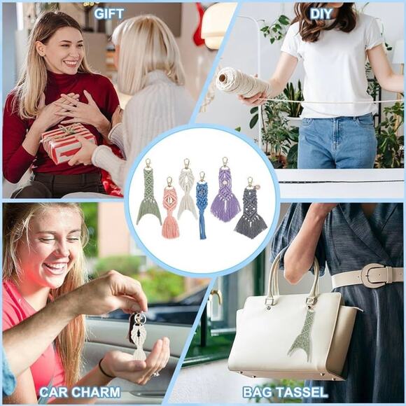 New DIY Seashell Macrame Keychain Kit for Beginners - Picture 7 of 7